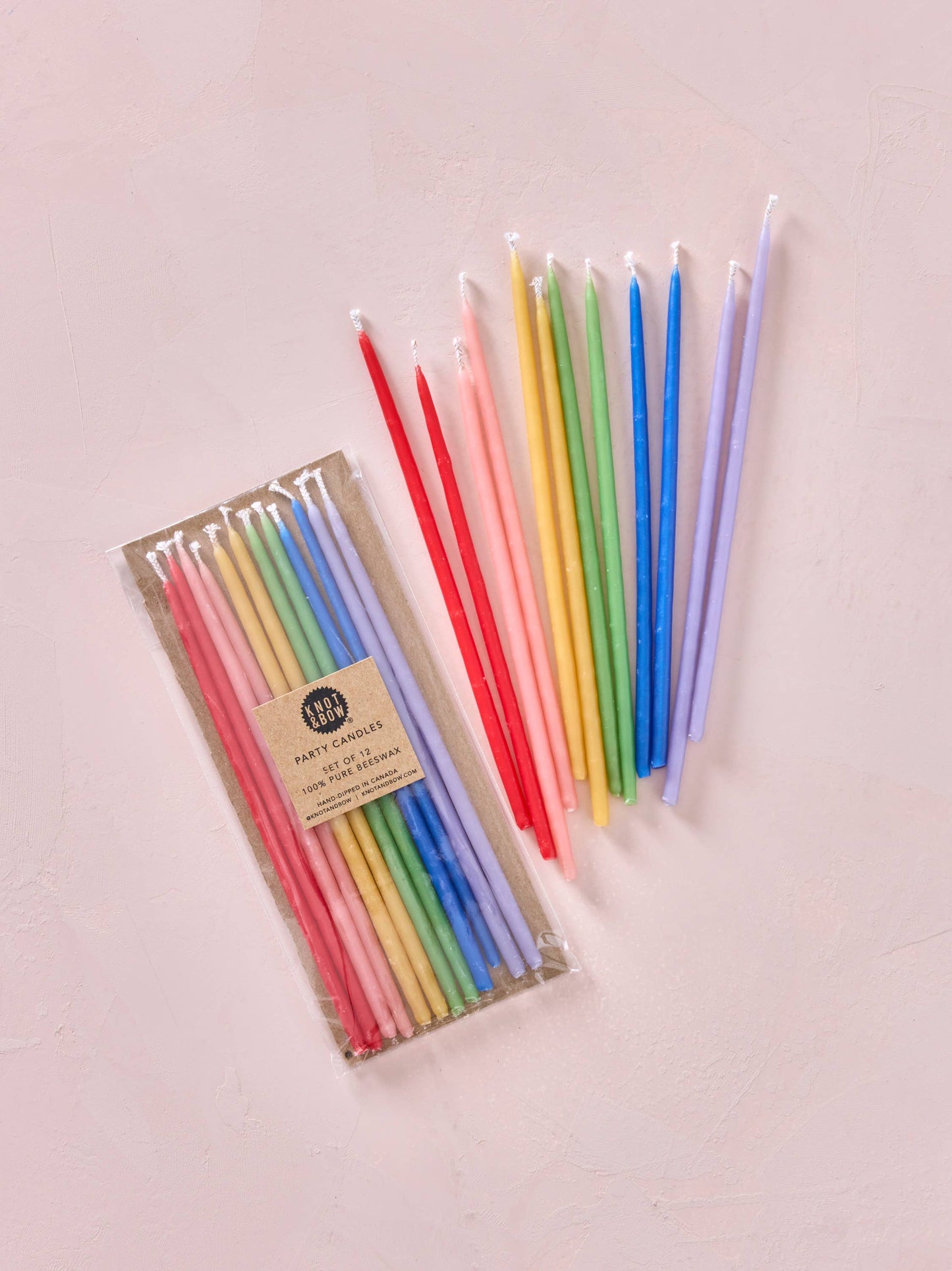Hand-dipped Pure Beeswax Birthday Candles | Tall