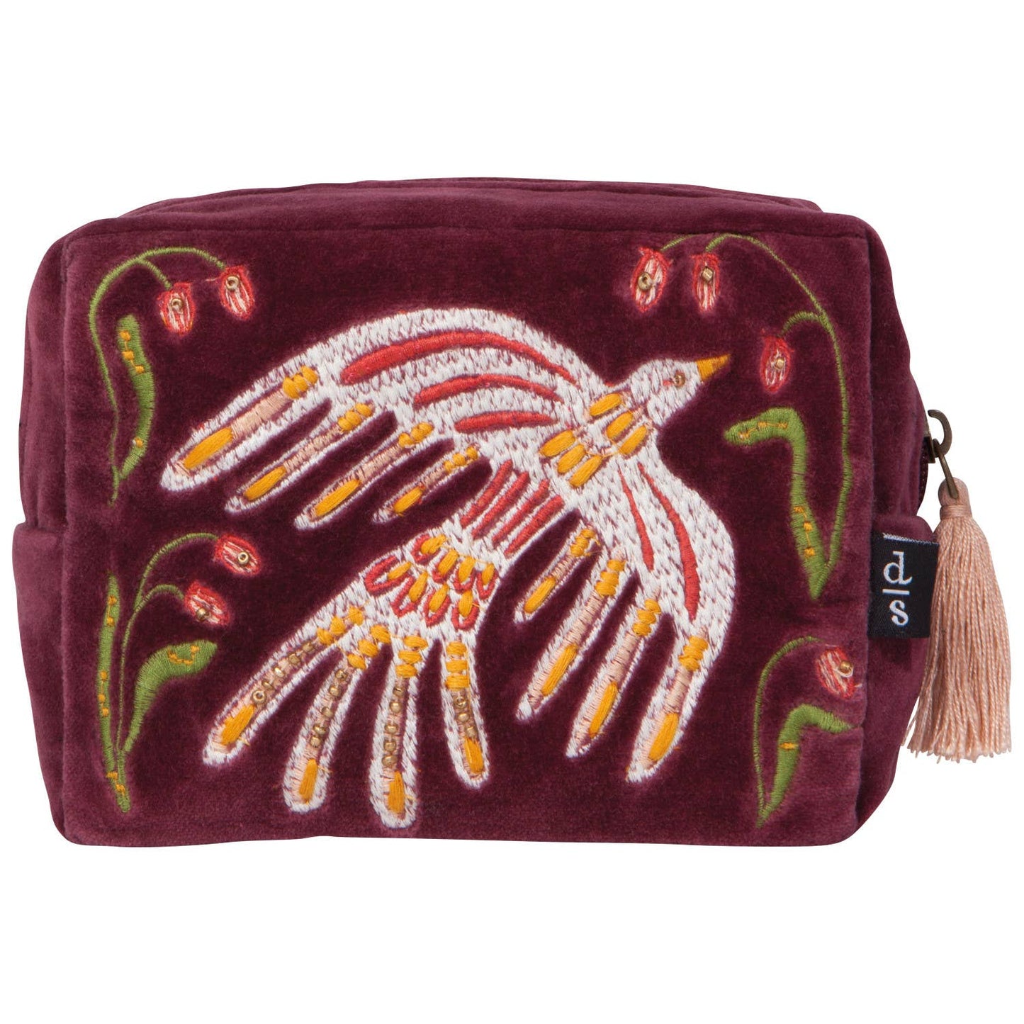 Velvet Embroidered Pouch
