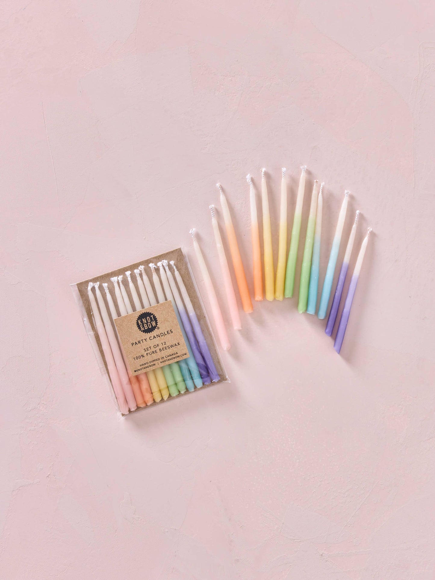 Hand-dipped 100% Beeswax Birthday Candles