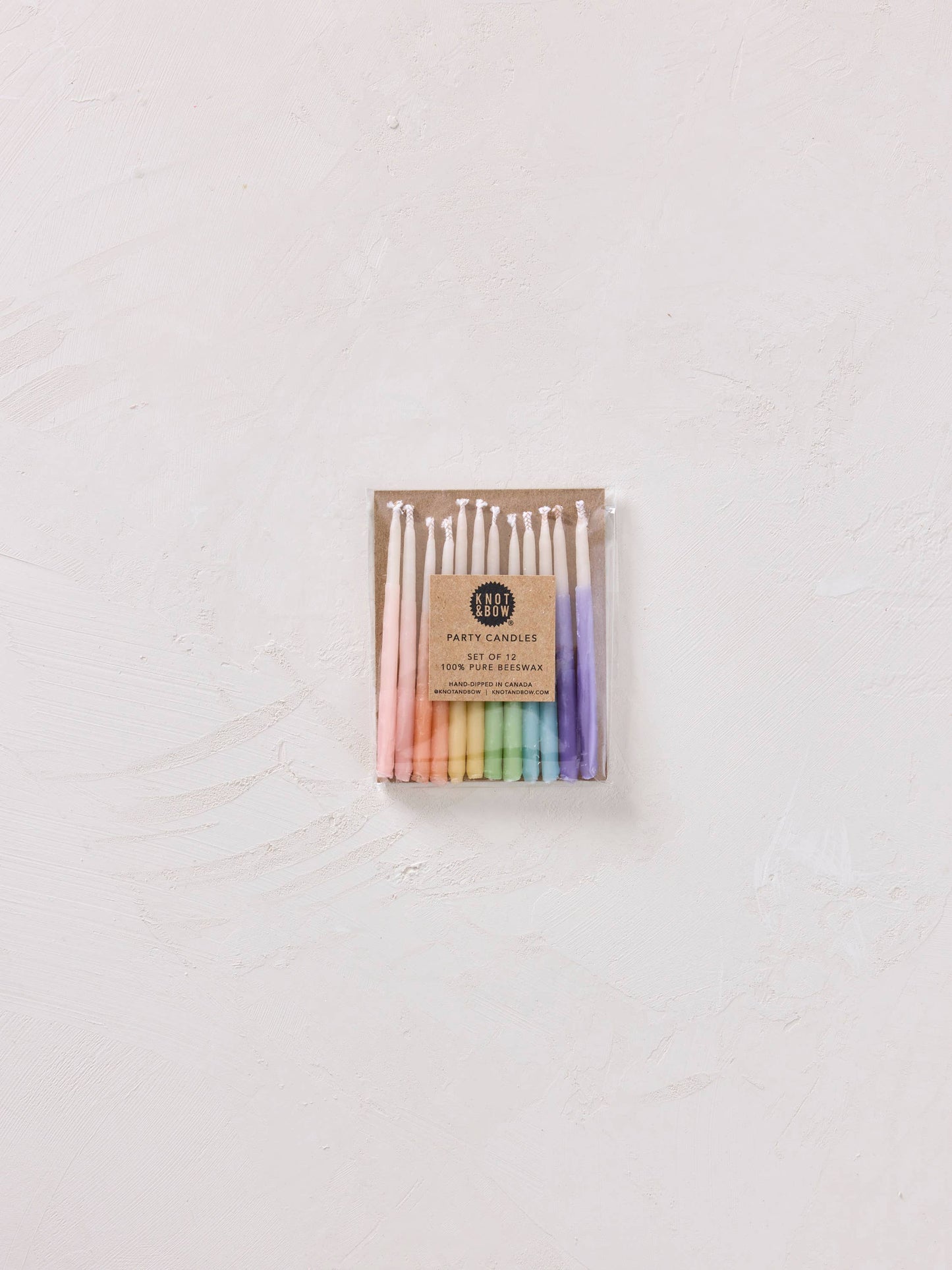 Hand-dipped 100% Beeswax Birthday Candles