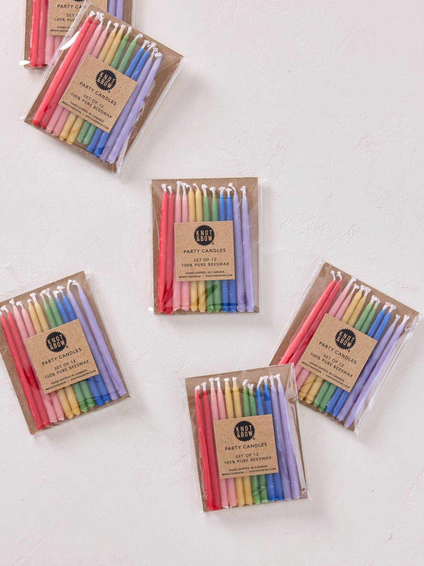 Hand-dipped 100% Beeswax Birthday Candles