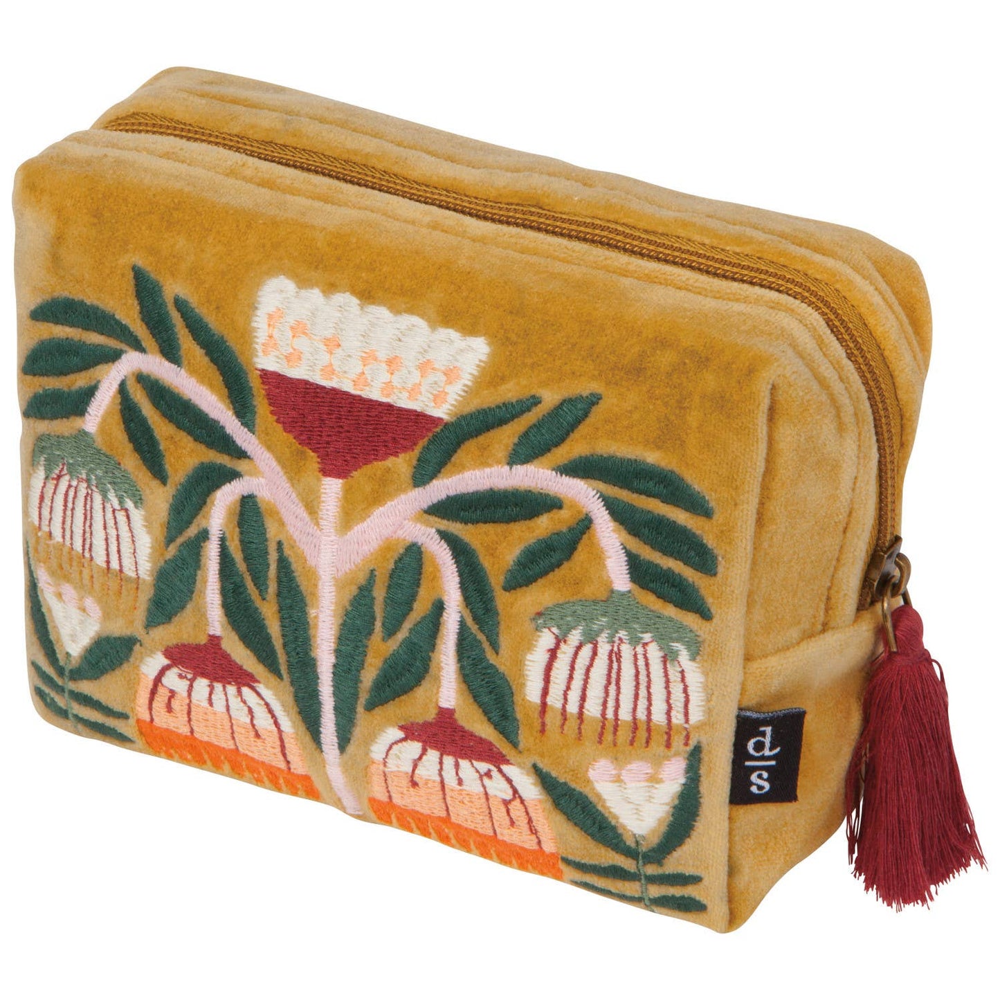 Velvet Embroidered Pouch
