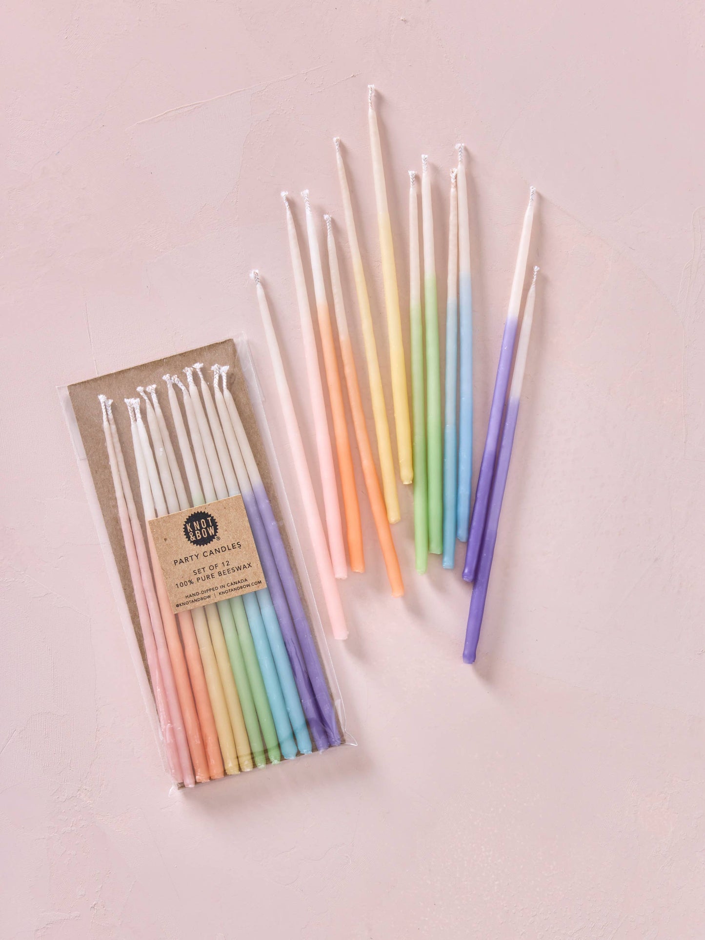 Hand-dipped Pure Beeswax Birthday Candles | Tall