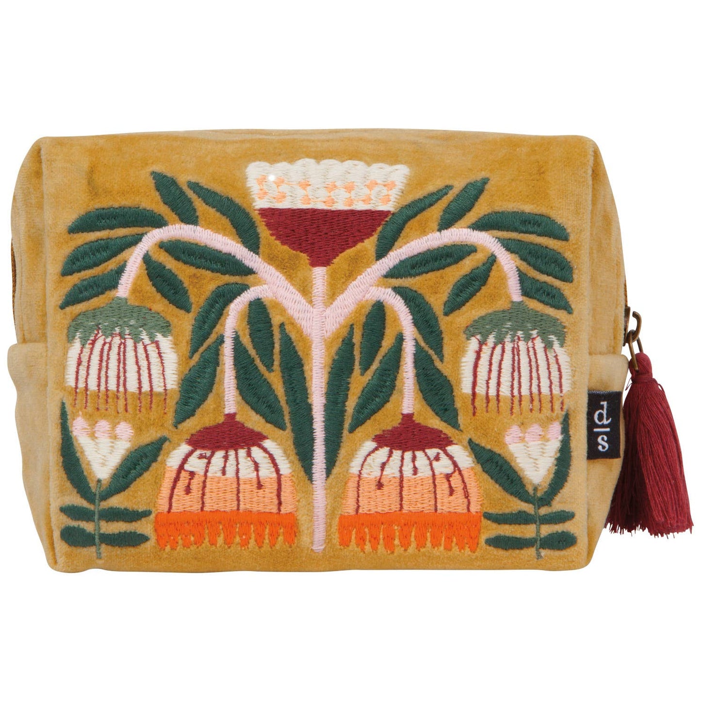 Velvet Embroidered Pouch