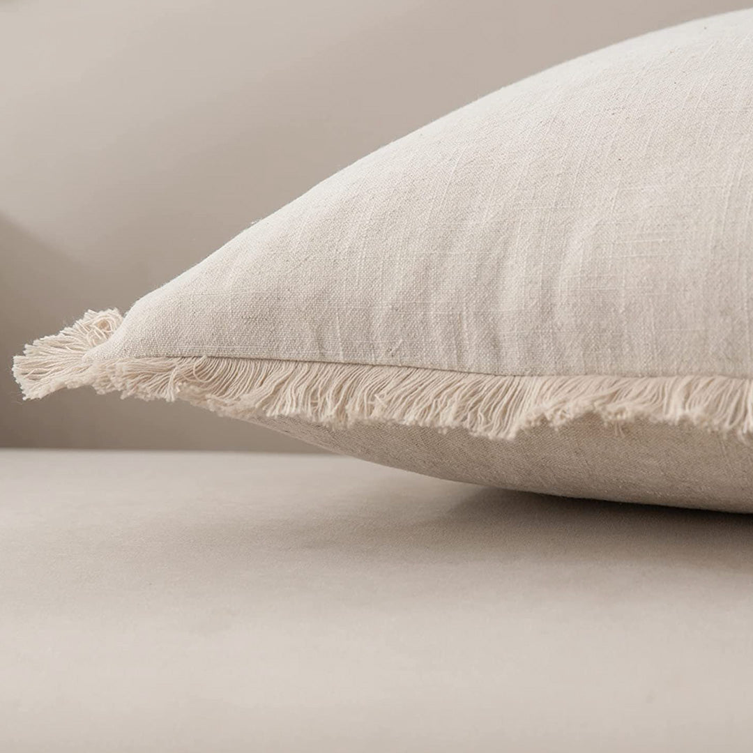 Linen Eyelash Throw Pillow