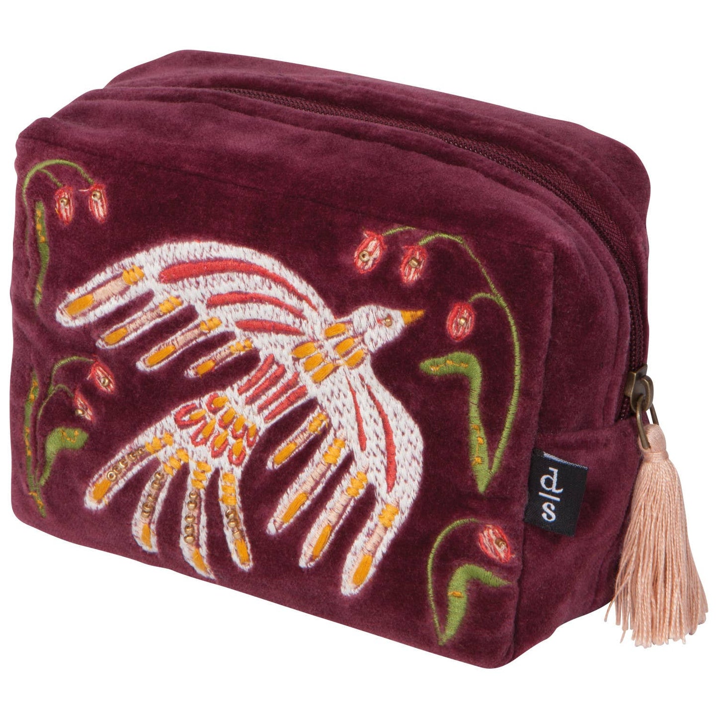 Velvet Embroidered Pouch
