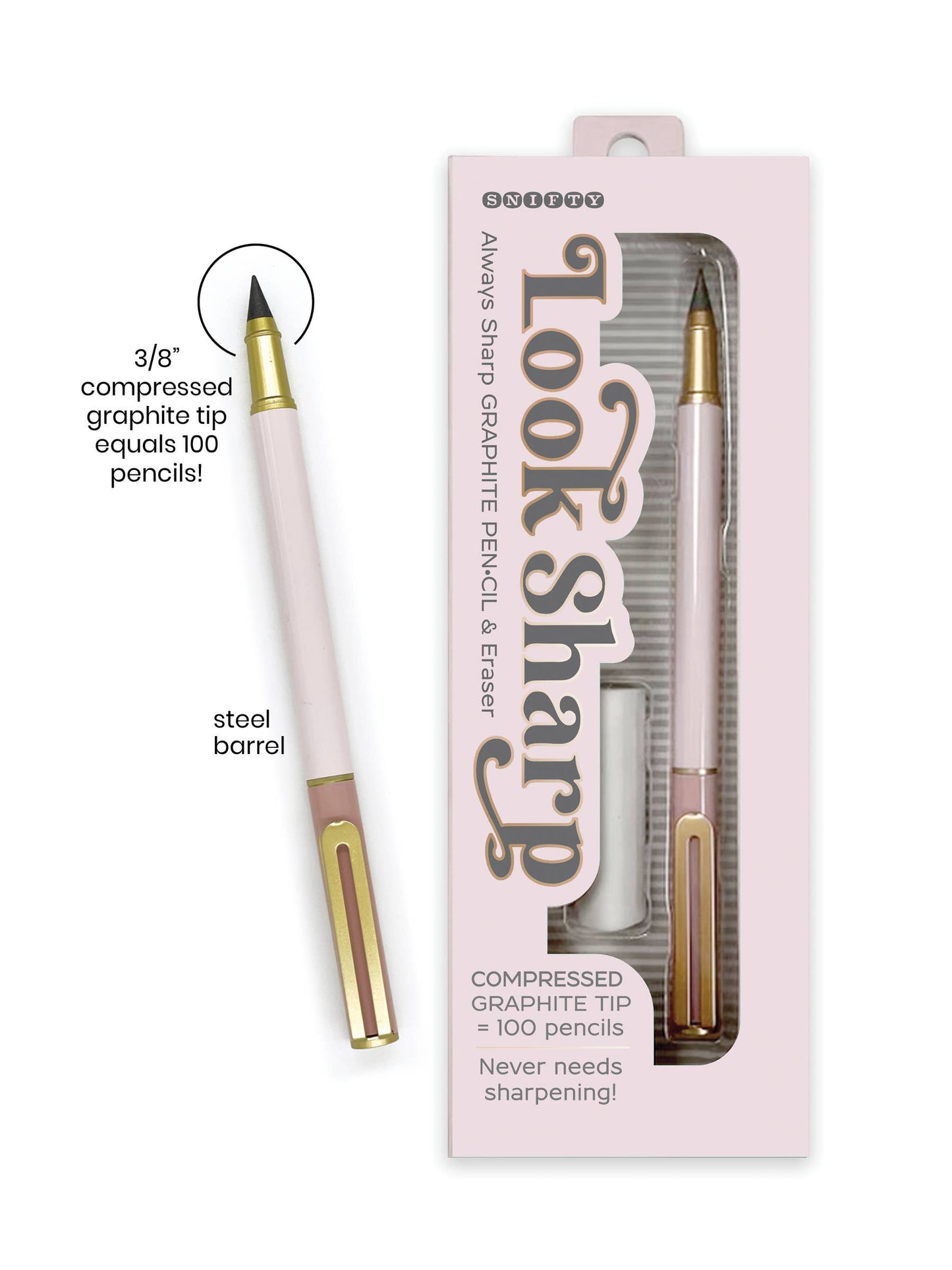LOOK SHARP GRAPHITE PEN•CIL - BLUSH