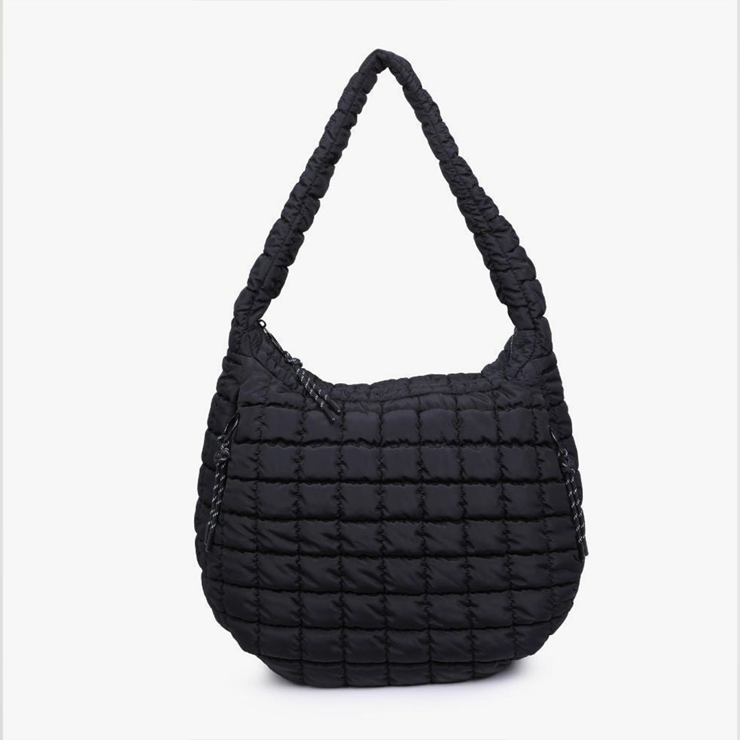 Revive Quilted Nylon Hobo Bag