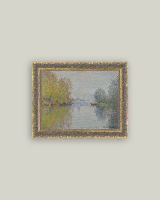 Autumn on the Seine Framed Antique Art – 10" x 8"