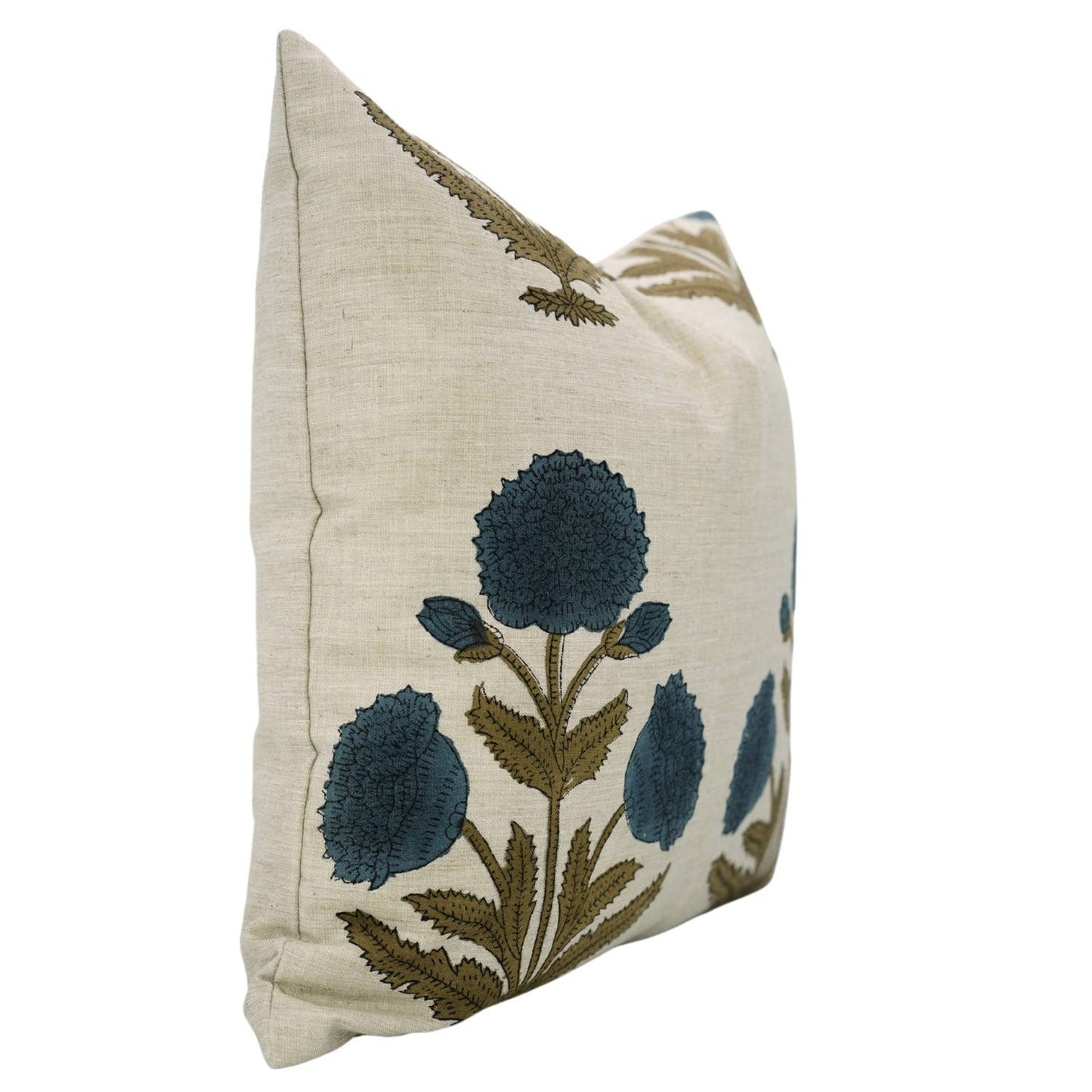 Bohemian Block Design Linen Blend Pillow Cover - Badshah  18"x18"