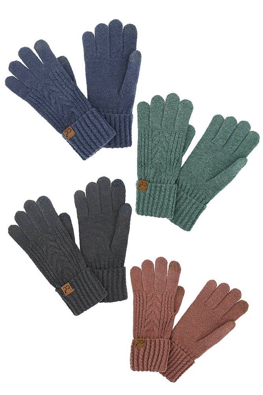 Cable Knit Winter Gloves