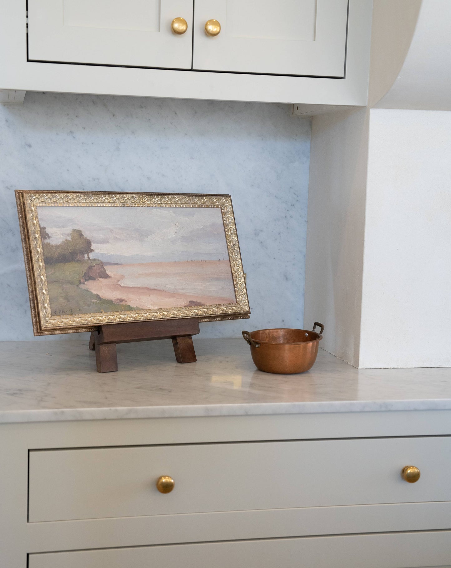 Beach Near Étretat Framed Antique Art – 12" x 7"