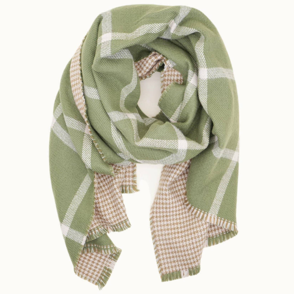 Olive & Pique Reversible Sage Blanket Scarf