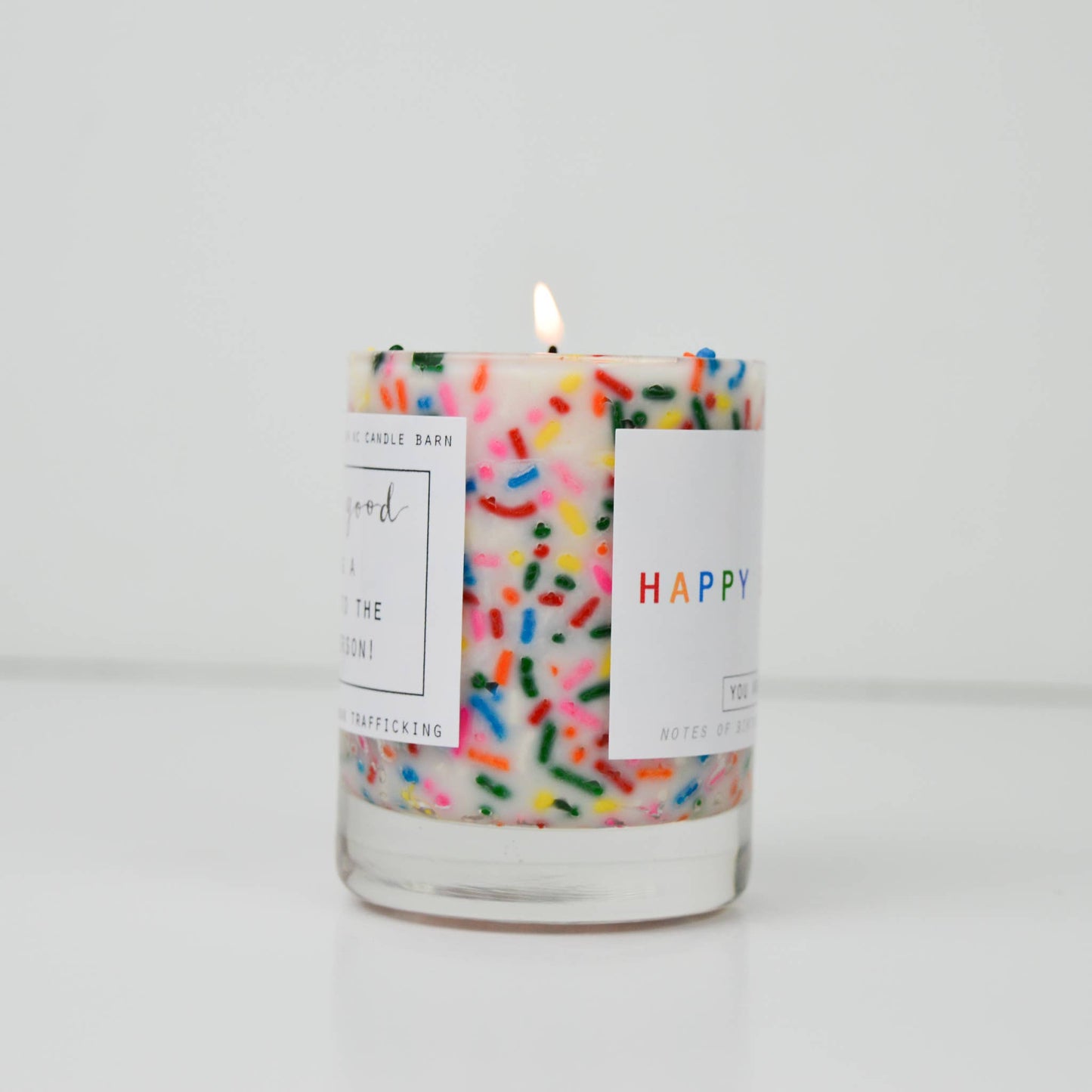 Mini Happy Birthday Sprinkle Candle