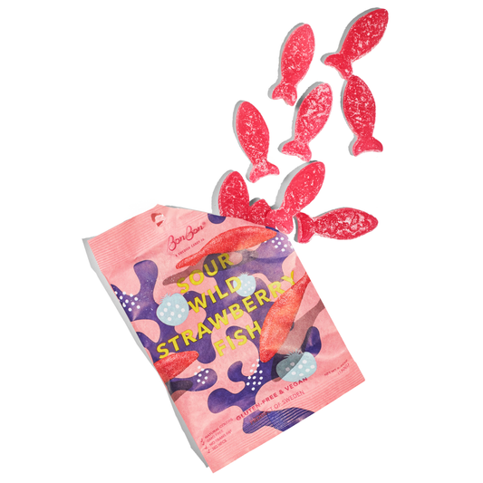 Sour Wild Strawberry Fish – Swedish Candy