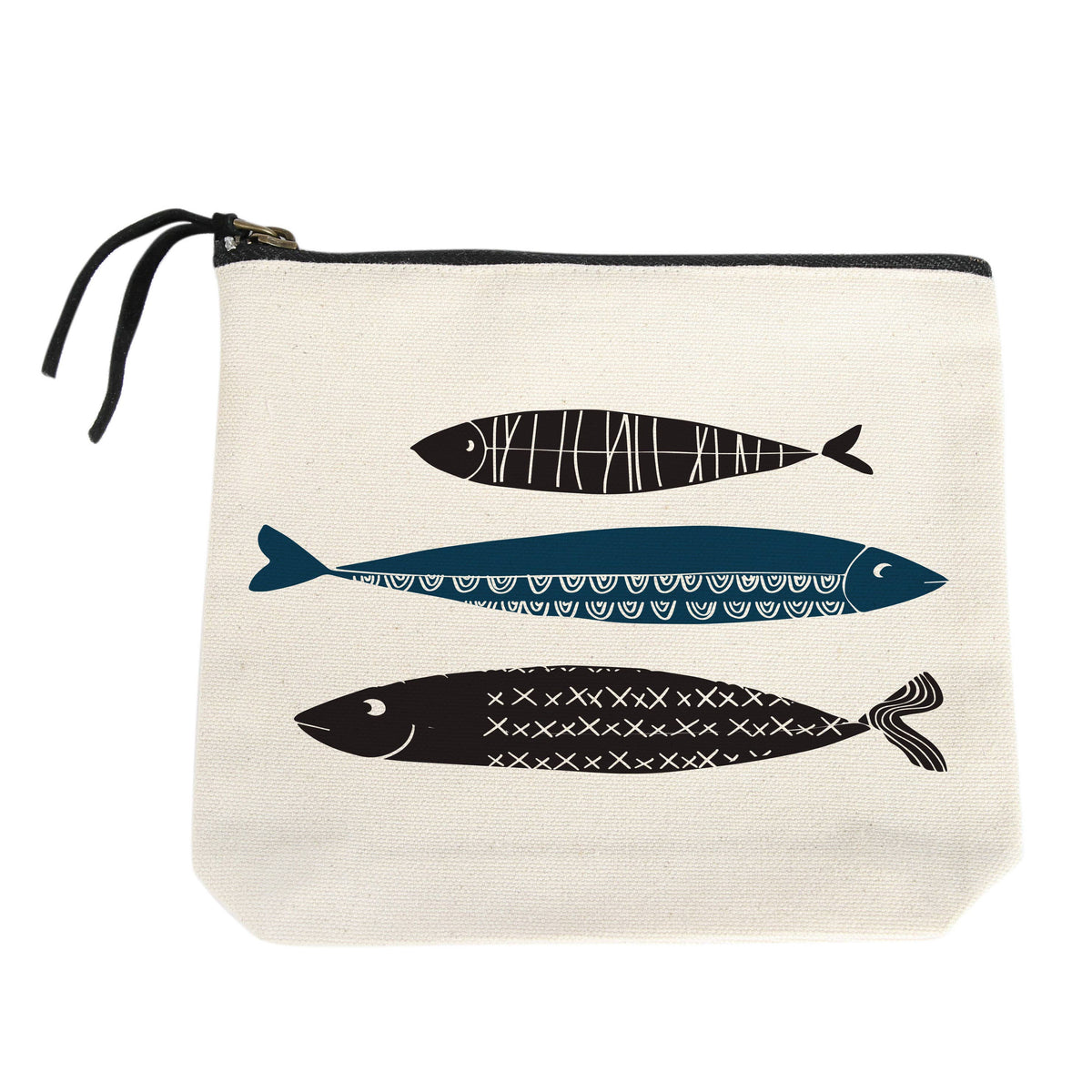 Sardine Trio Small Canvas Pouch