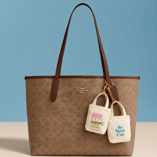 Mini Canvas Bag Charm