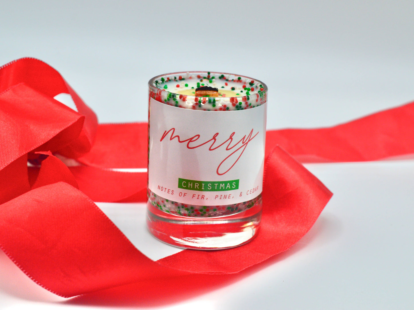 Mini Merry Christmas Sprinkle Candle