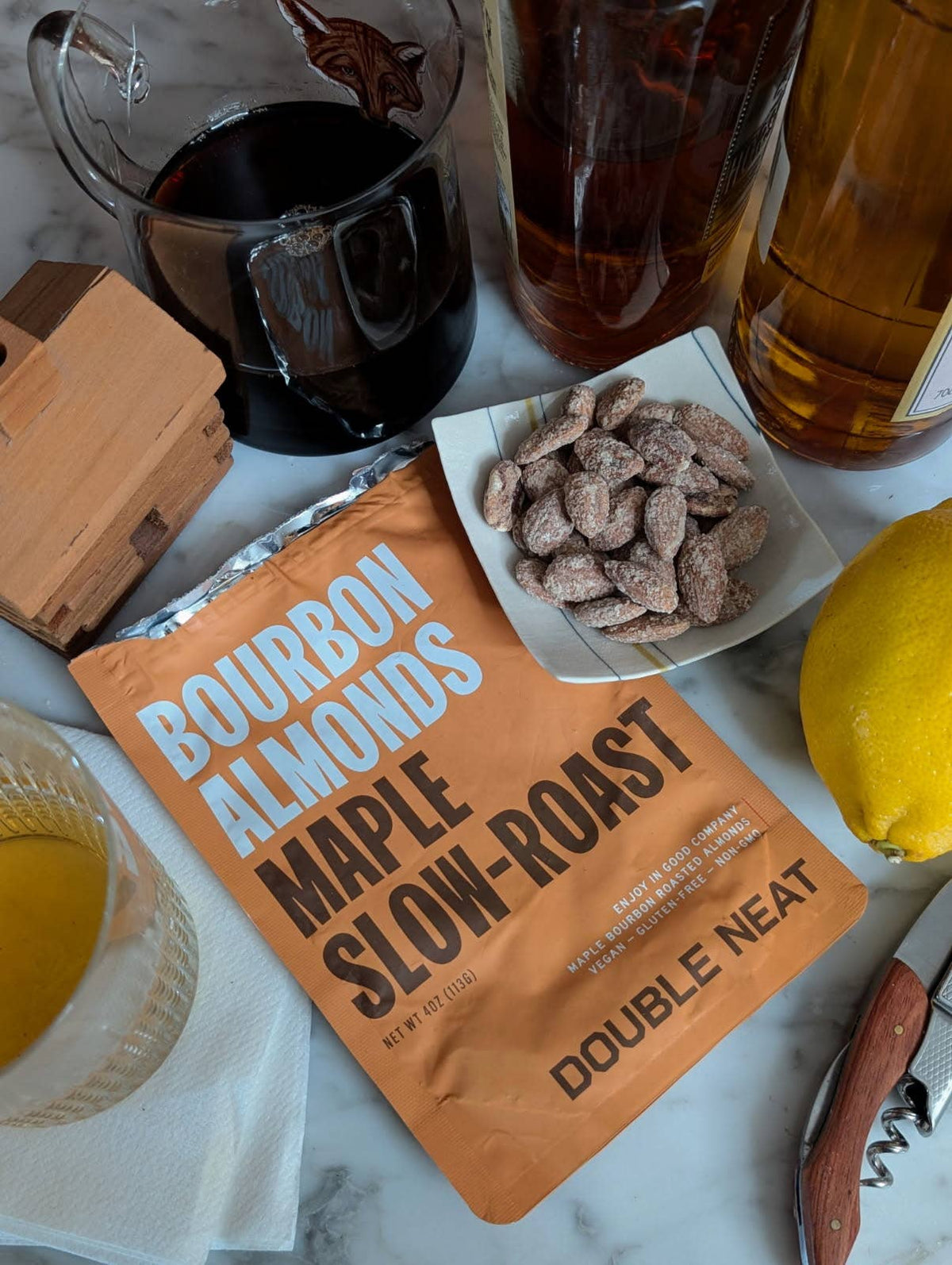 Bourbon Maple Candied Almonds