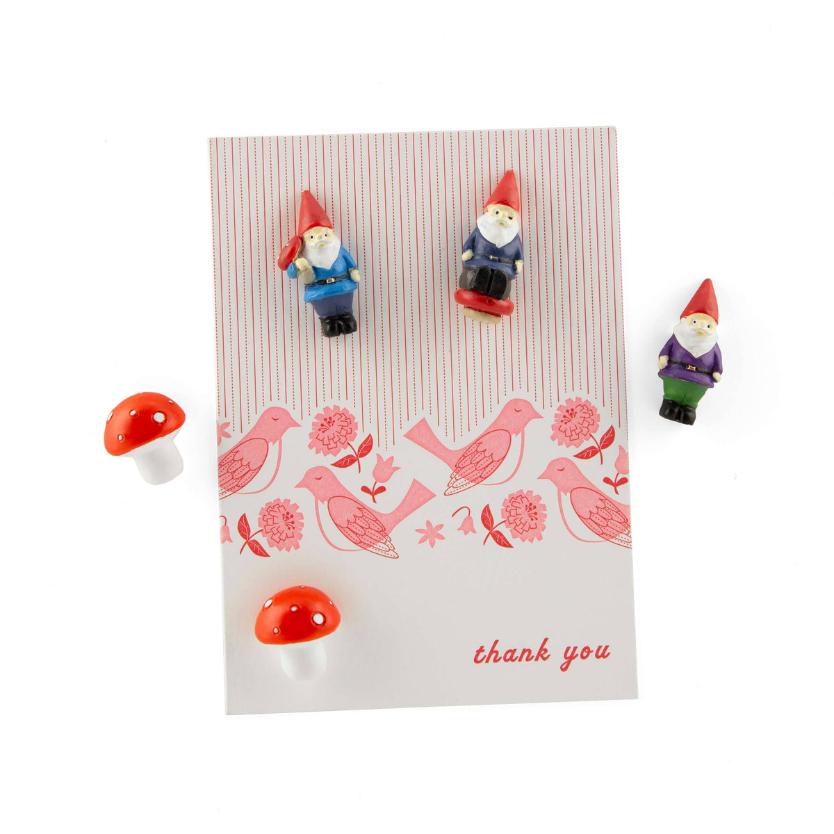 Gnome + Mushroom Magnet Set