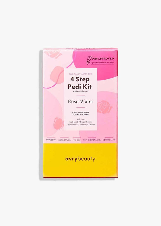 Rose Water 4-Step Pedicure Kit