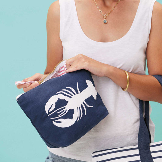 Lobster Navy Pouch