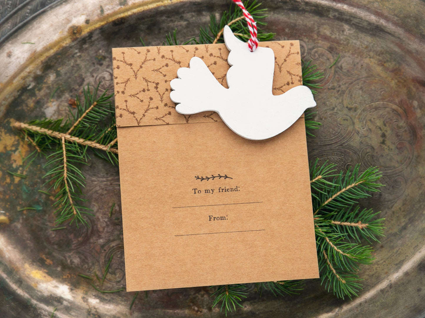 Turtle Dove Friendship Christmas Ornament