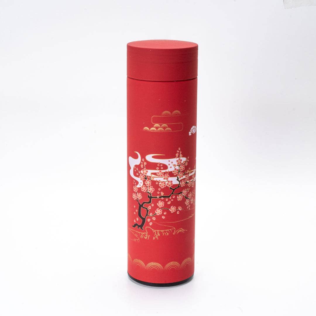 Cherry Blossom with Cranes Vacuum Insulated Thermos Flask