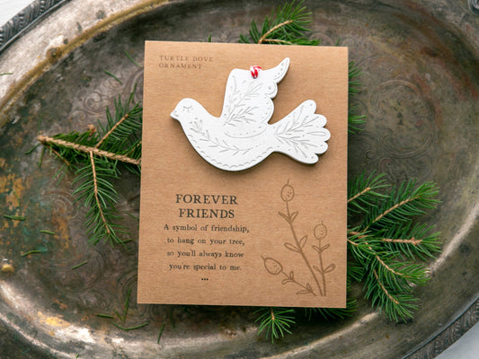 Turtle Dove Friendship Christmas Ornament