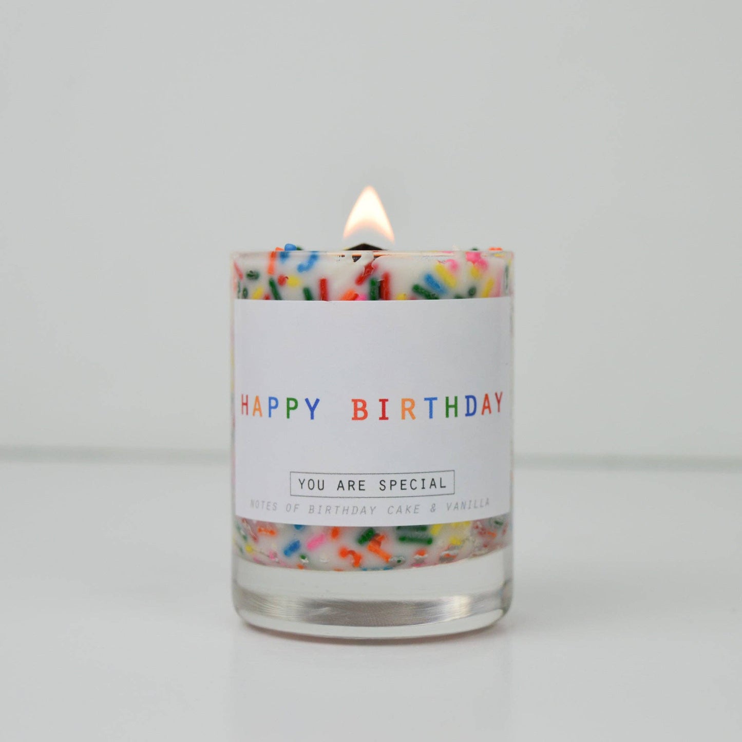 Mini Happy Birthday Sprinkle Candle