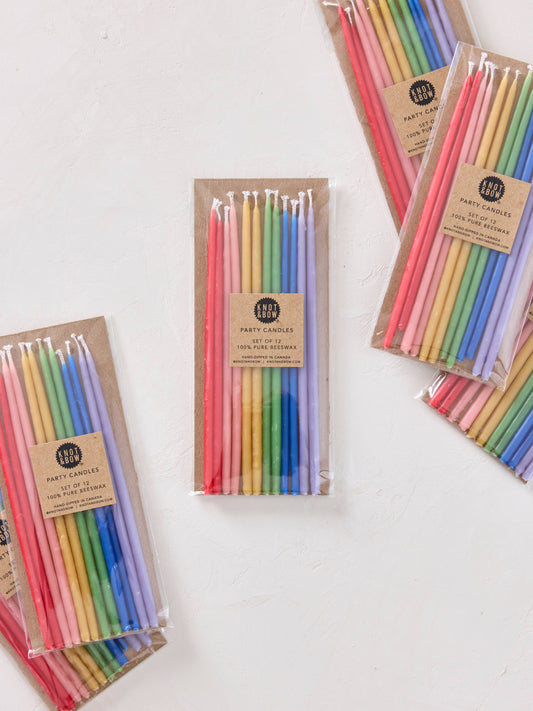 Hand-dipped Pure Beeswax Birthday Candles | Tall