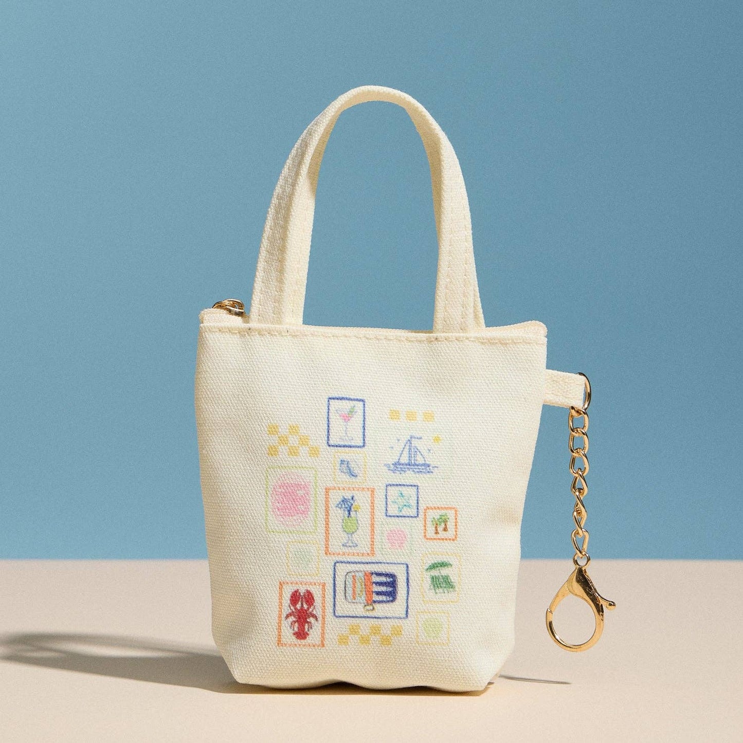 Mini Canvas Bag Charm
