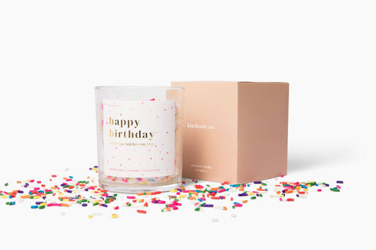 Happy Birthday Sprinkle Candle | 8oz Soy Vanilla Candle