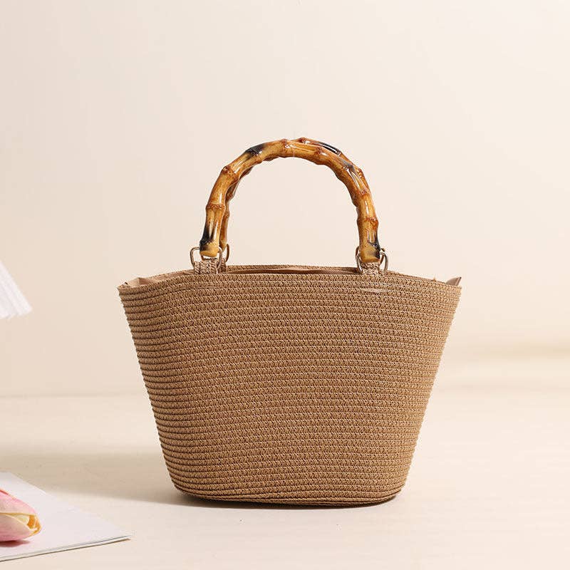 Woven Striped Mini Tote