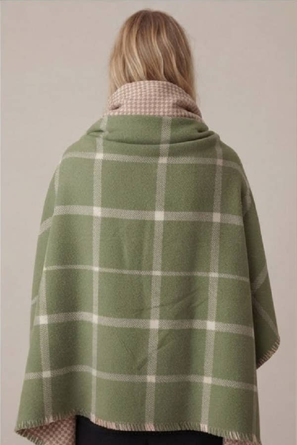 Olive & Pique Reversible Sage Blanket Scarf