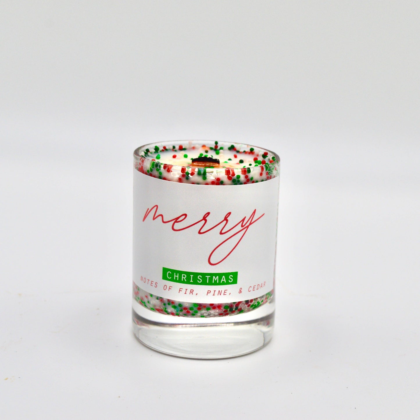 Mini Merry Christmas Sprinkle Candle