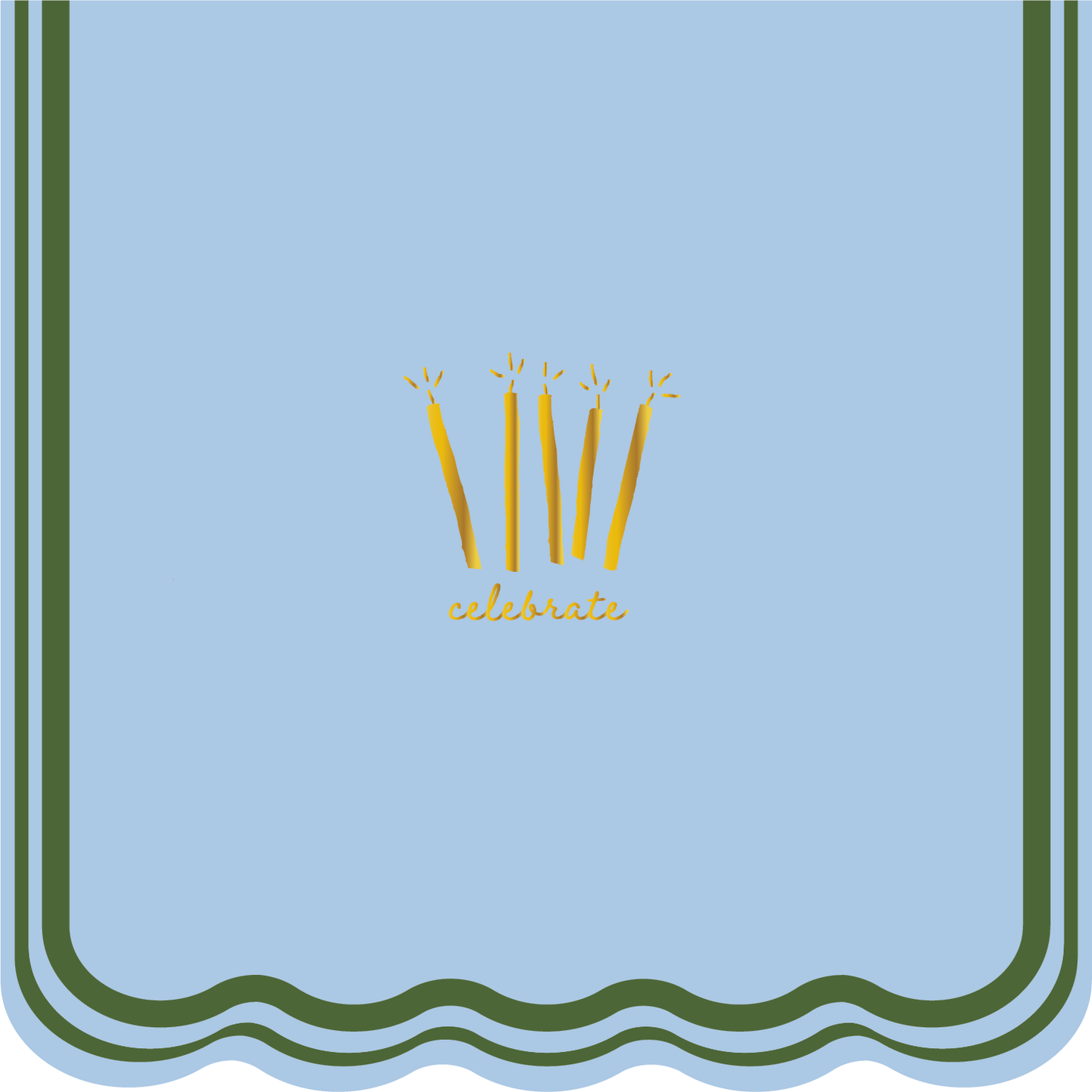 Scalloped Edge 'Celebrate' Cocktail Napkins