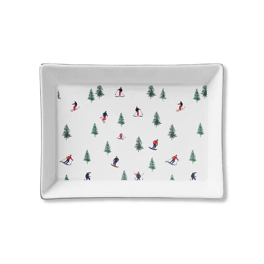 Ceramic Tray - Skiers