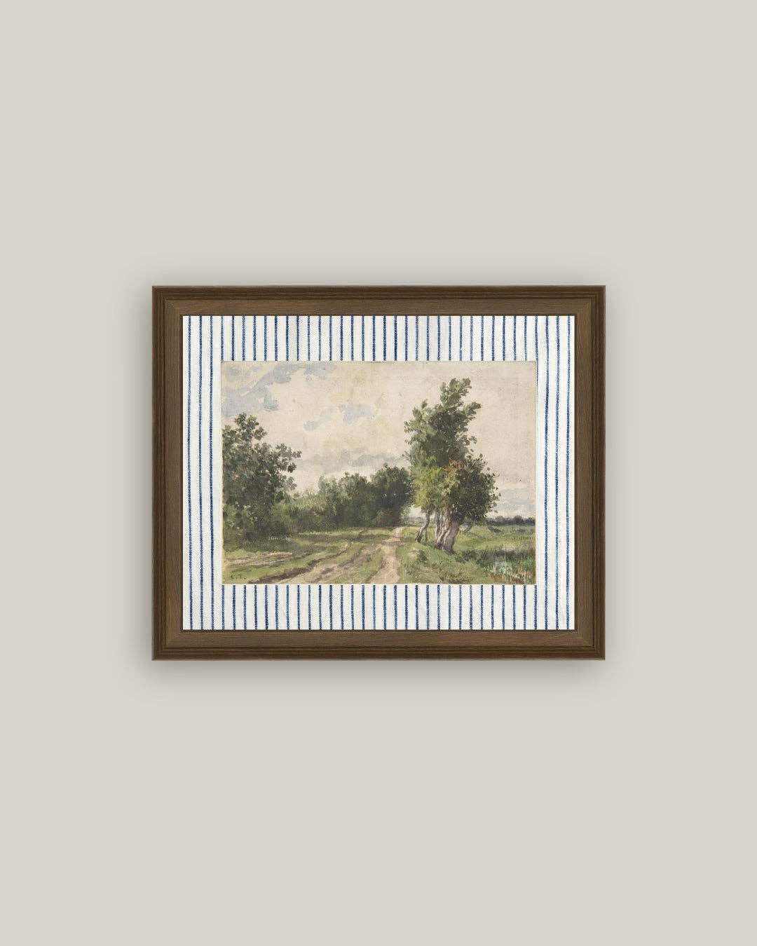 Provence Landscape Framed Antique Art – 10" x 8"