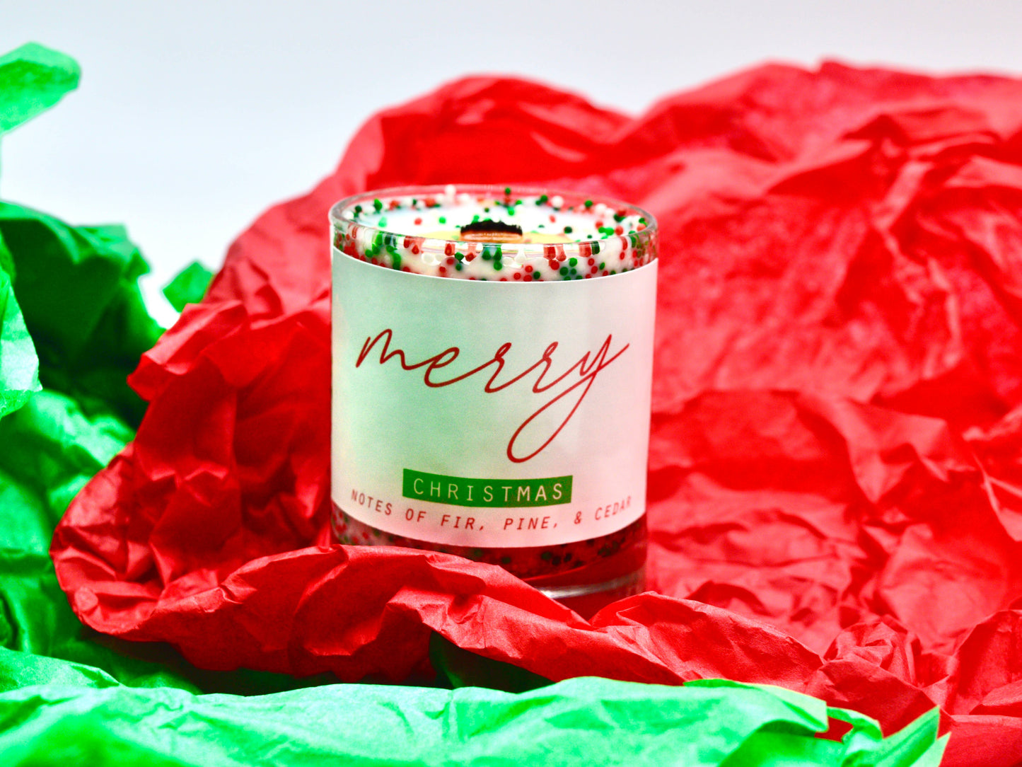 Mini Merry Christmas Sprinkle Candle