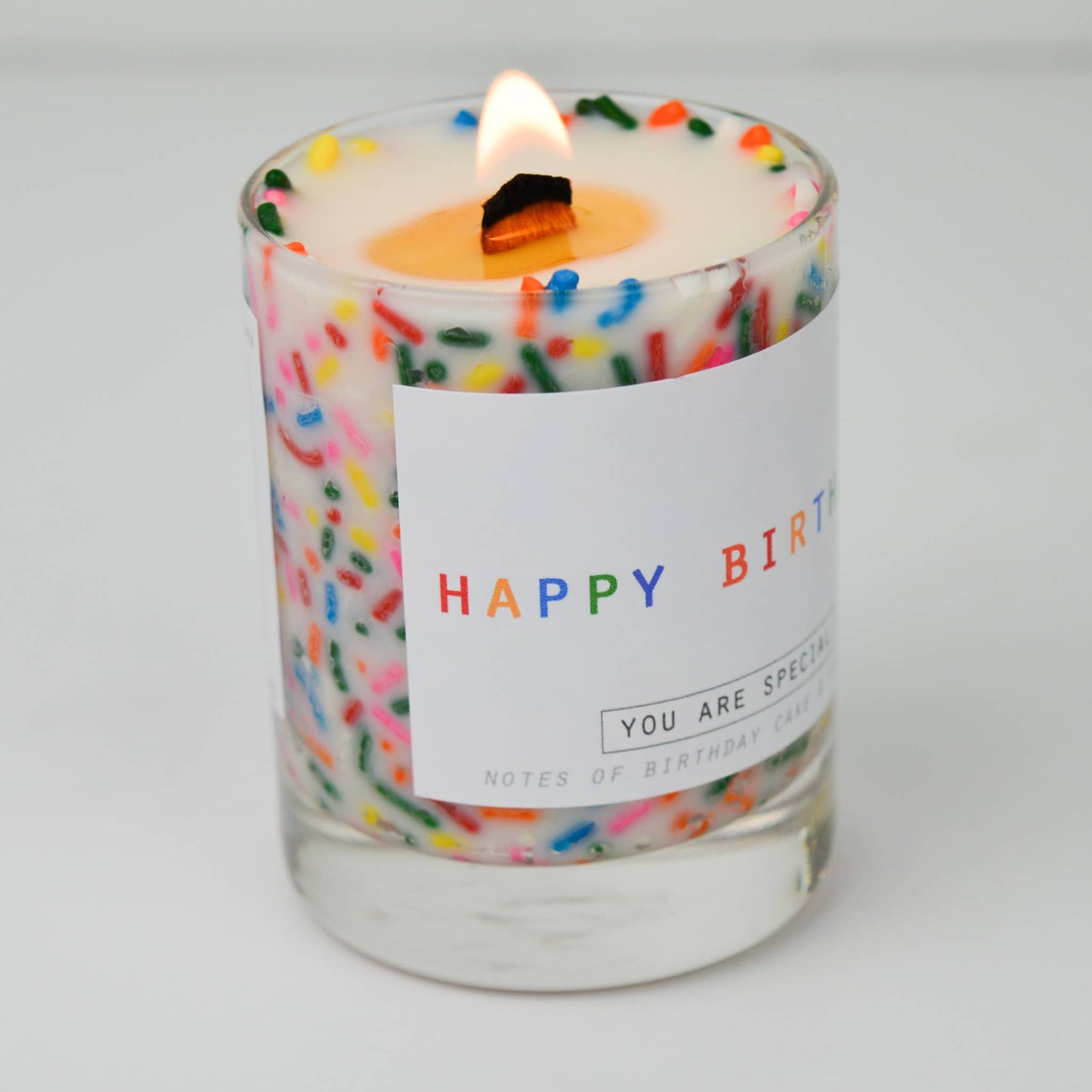 Mini Happy Birthday Sprinkle Candle