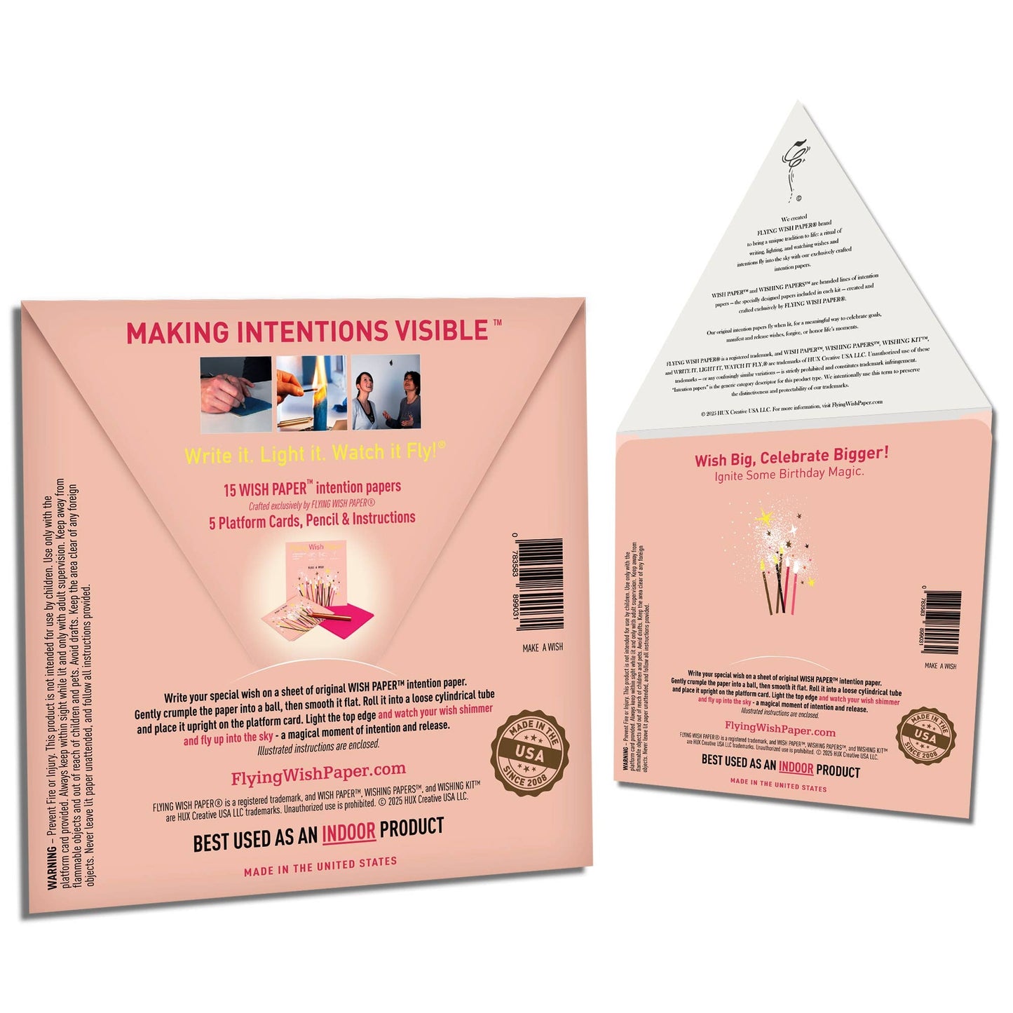 MAKE A WISH BIRTHDAY / Wish-Making Kit / 15 WISHING PAPERS™