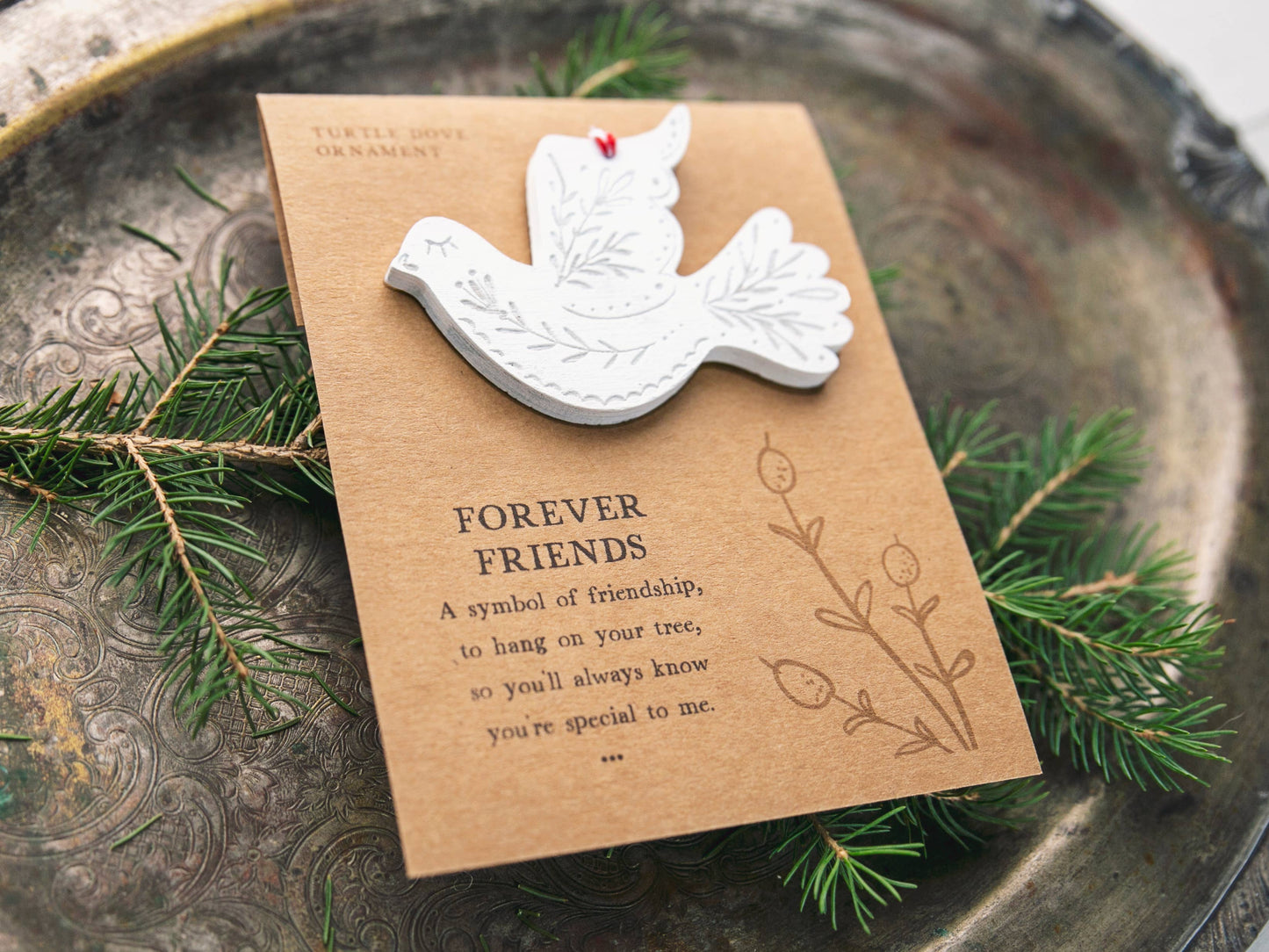 Turtle Dove Friendship Christmas Ornament