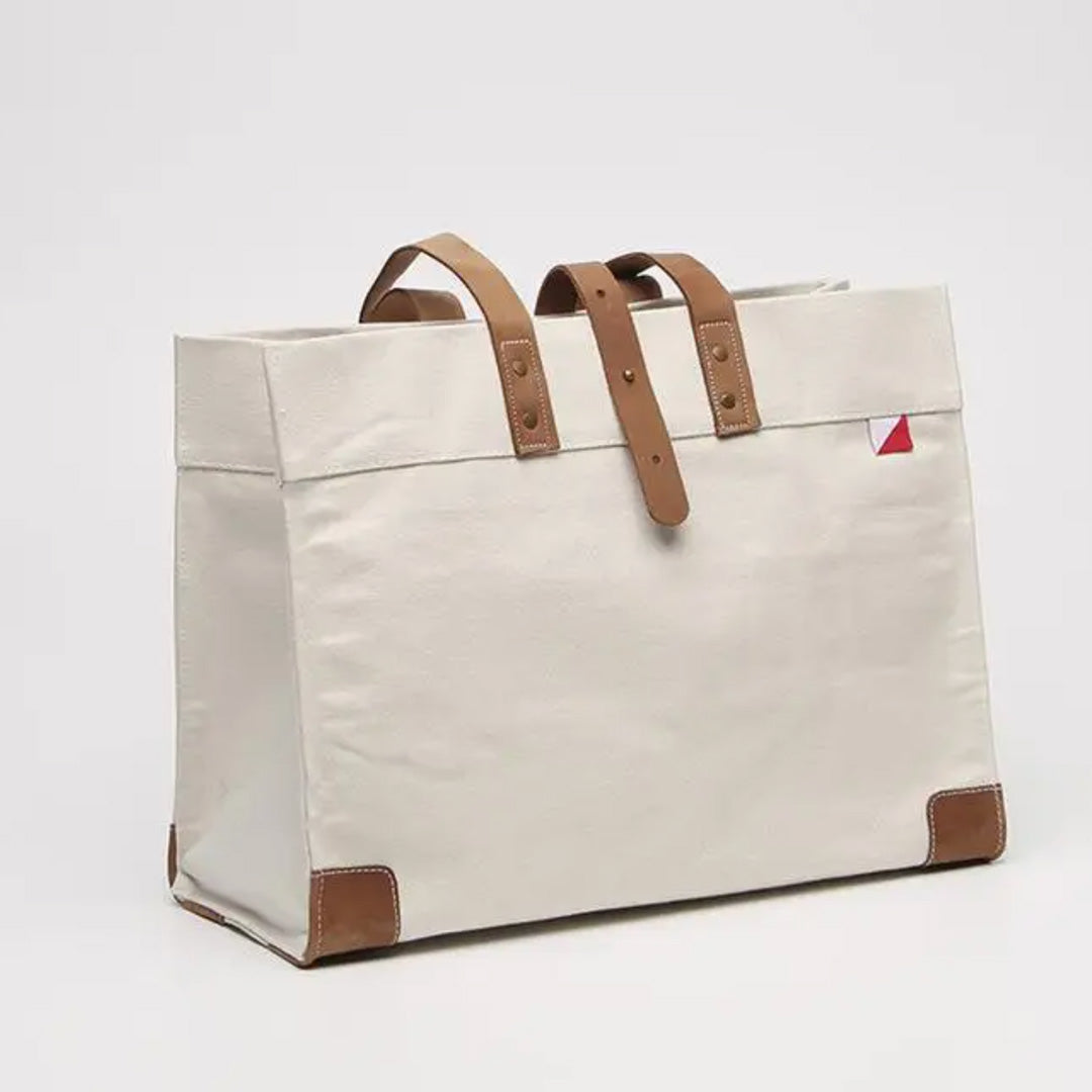 Carmel Tote Bag with Leather Trim