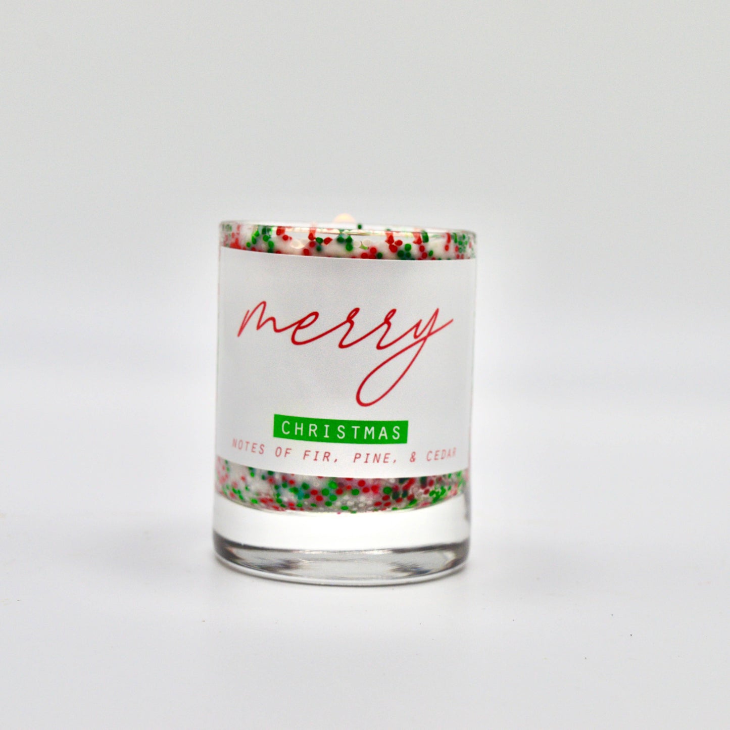 Mini Merry Christmas Sprinkle Candle