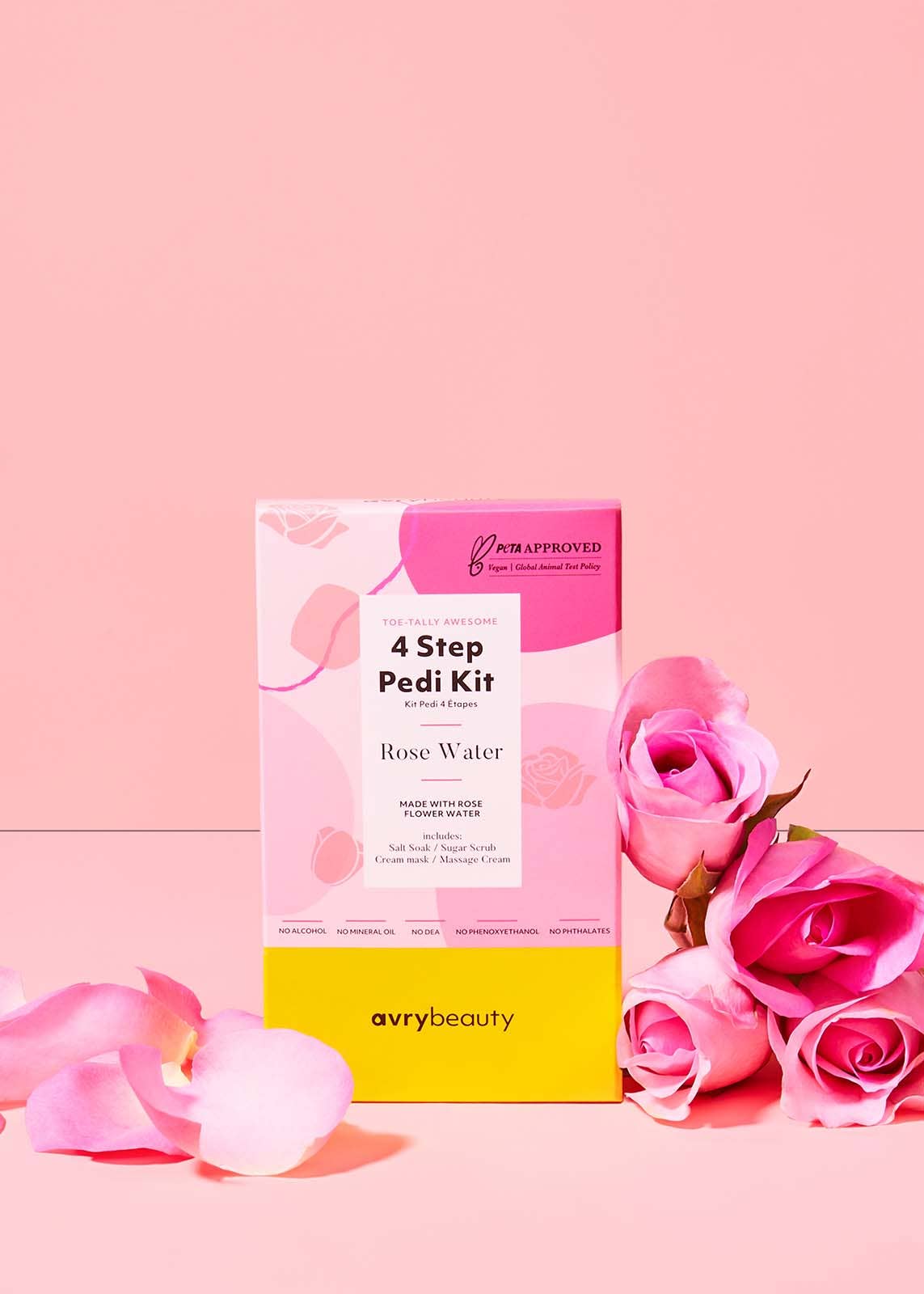 Rose Water 4-Step Pedicure Kit