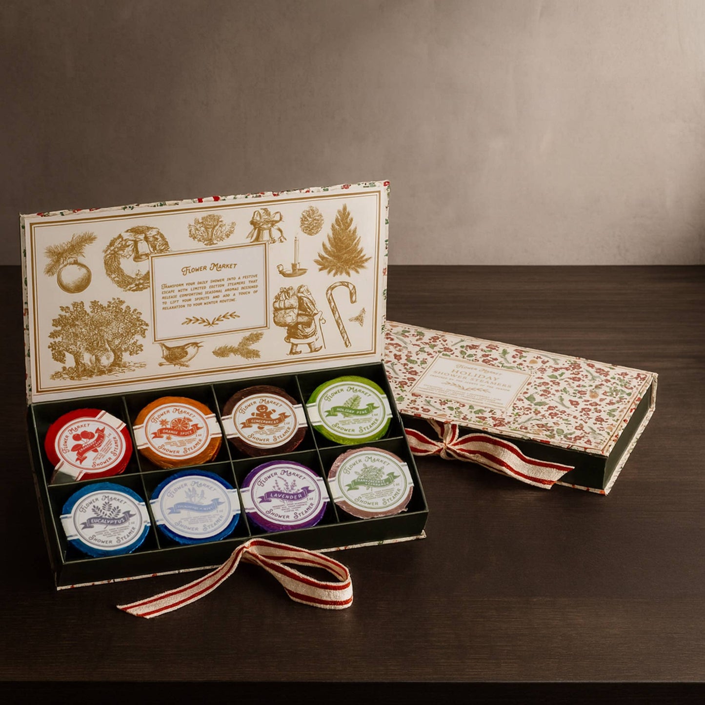 Holiday Shower Steamers 8-Pack | Spa Aromatherapy Gift Set