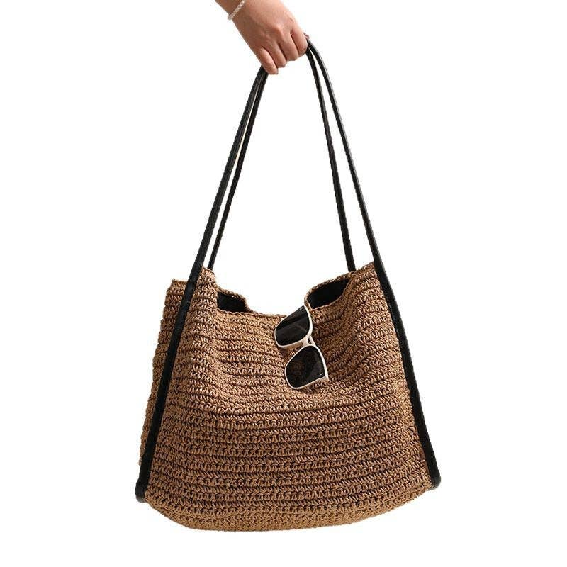 Elle Straw Shoulder Bag