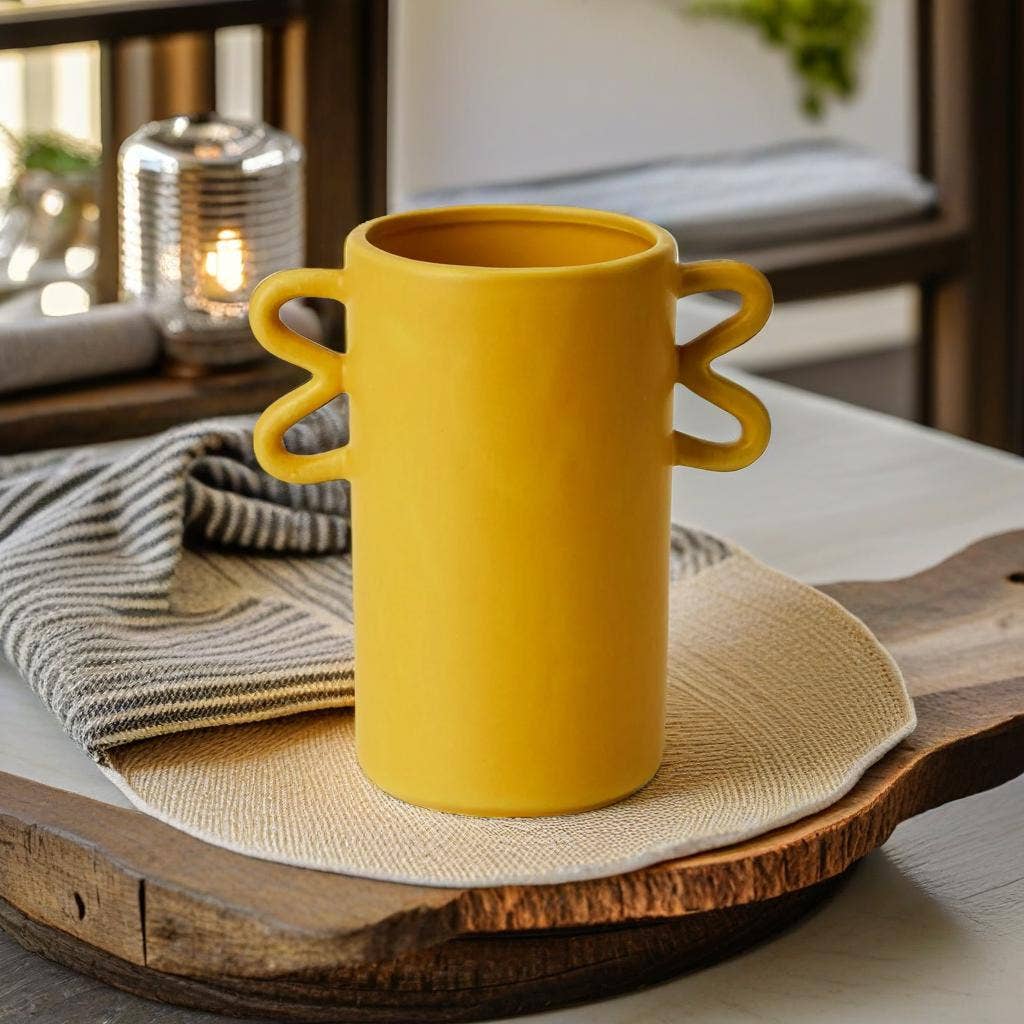Mustard Cylinder Vase