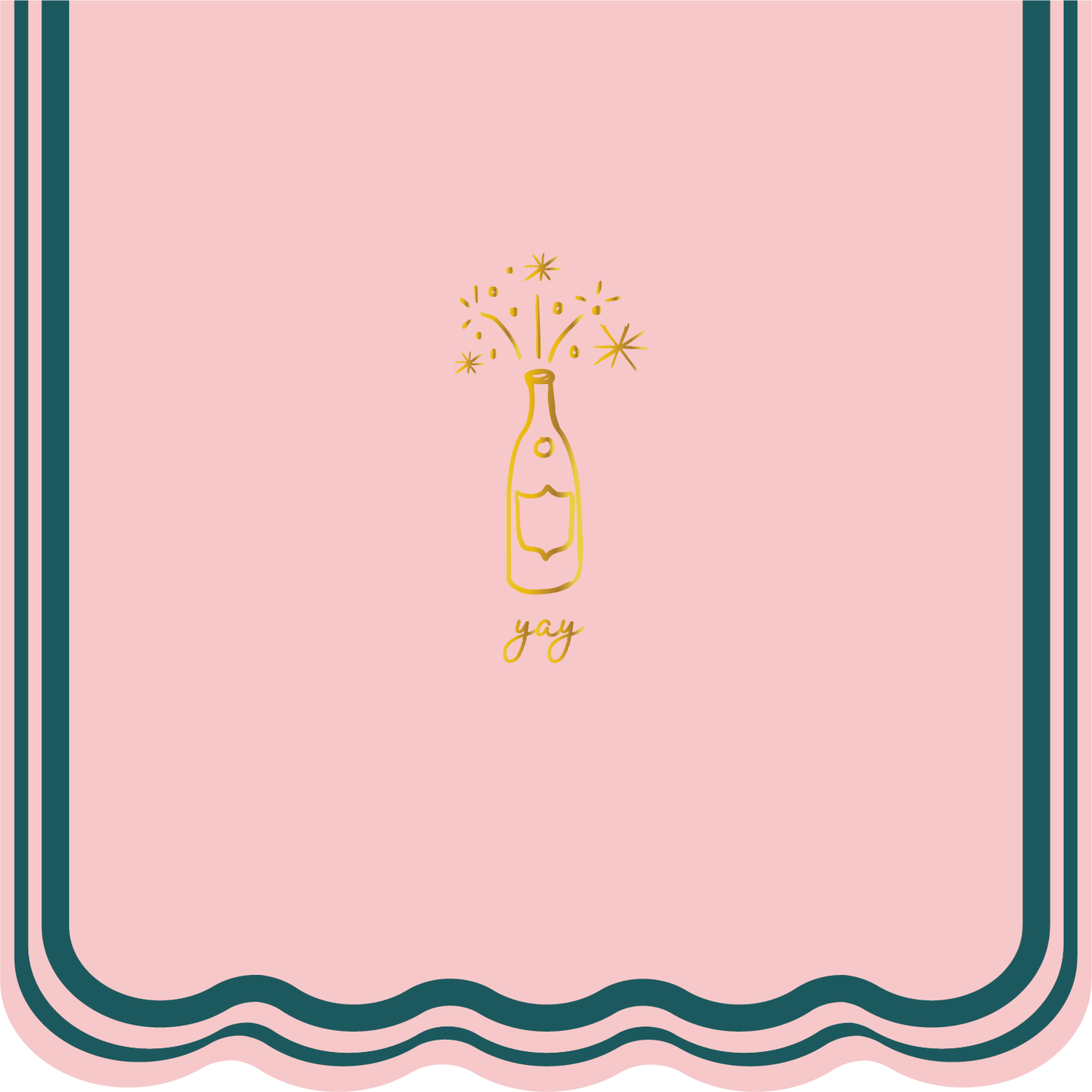 Scalloped Edge 'Yay' Icon Cocktail Napkins